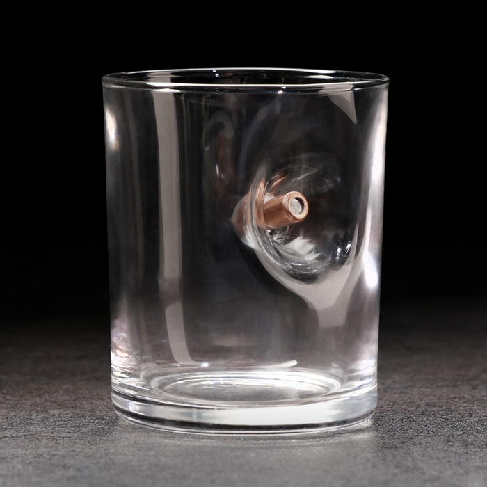 Стакан Стакан "Непробиваемый. Сухопутные", для виски, эмблема с пулей, 250 мл