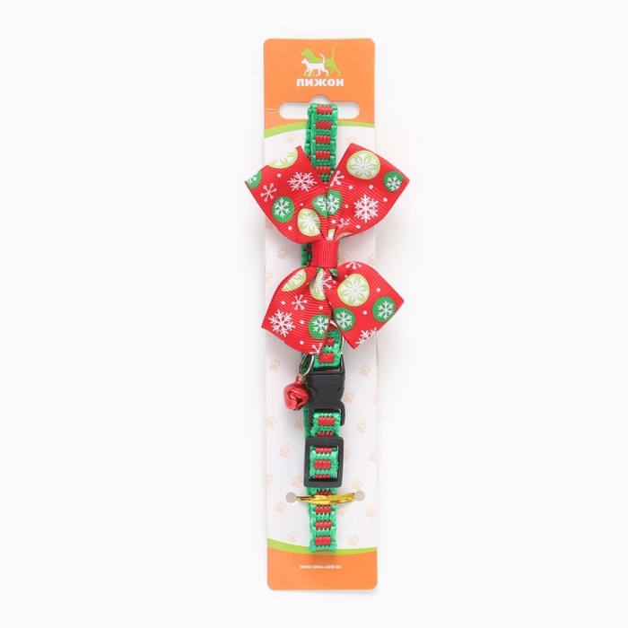 Ошейник Ошейник "Подарки", 30 х 1 см, капрон, красный