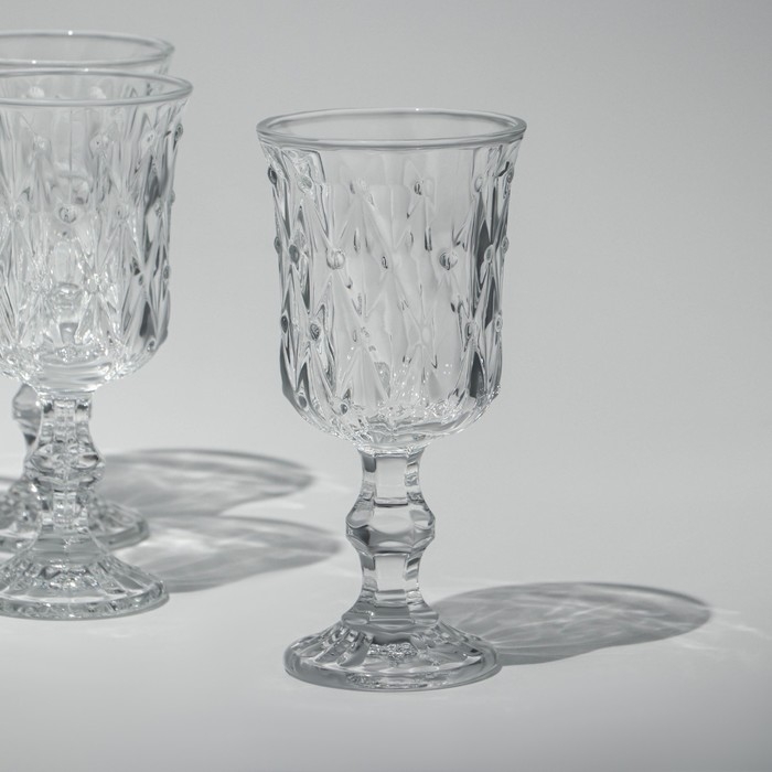 Набор фужеров «Афродита», стеклянный, d=8 см, h=16 см, 210 мл, 6 шт Набор фужеров «Афродита», стеклянный, d=8 см, h=16 см, 210 мл, 6 шт