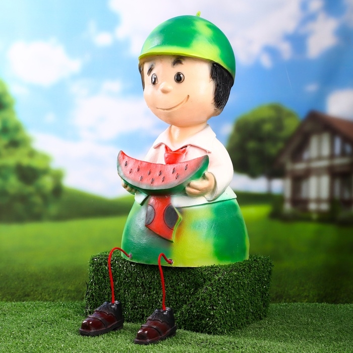 Садовая фигура Садовая фигура "Гном арбуз" 21х21х40см