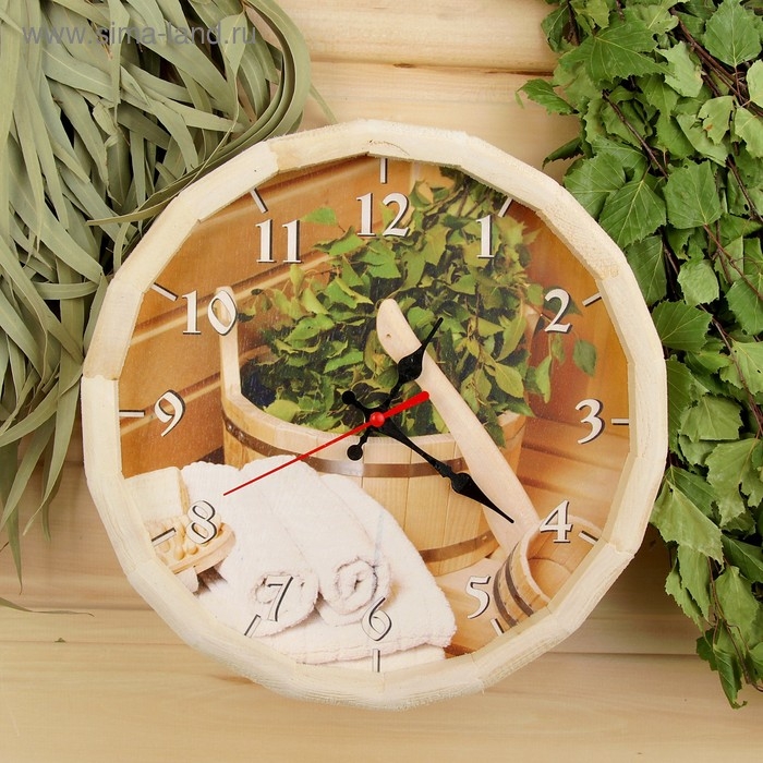 Часы банные бочонок Часы банные бочонок "Банные штучки"