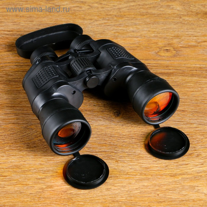Бинокль 7х50,  Бинокль 7х50, "Кругозор", черный с точками в квадратах на вставках
