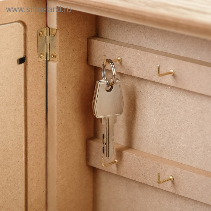 Ключница дерево 6 крючков Ключница дерево 6 крючков "Бабочки на цветке" 25,5х6,5х20,5 см