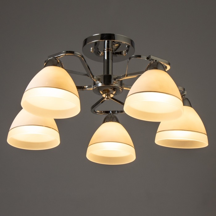 Люстра Люстра "Флёр" 5хЕ27 40Вт хром 57х57х25 см BayerLux