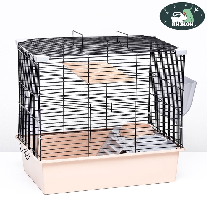Клетка для шиншиллы Клетка для шиншиллы "Пижон" №19, разборная, 58 х 40 х 49, бежевая