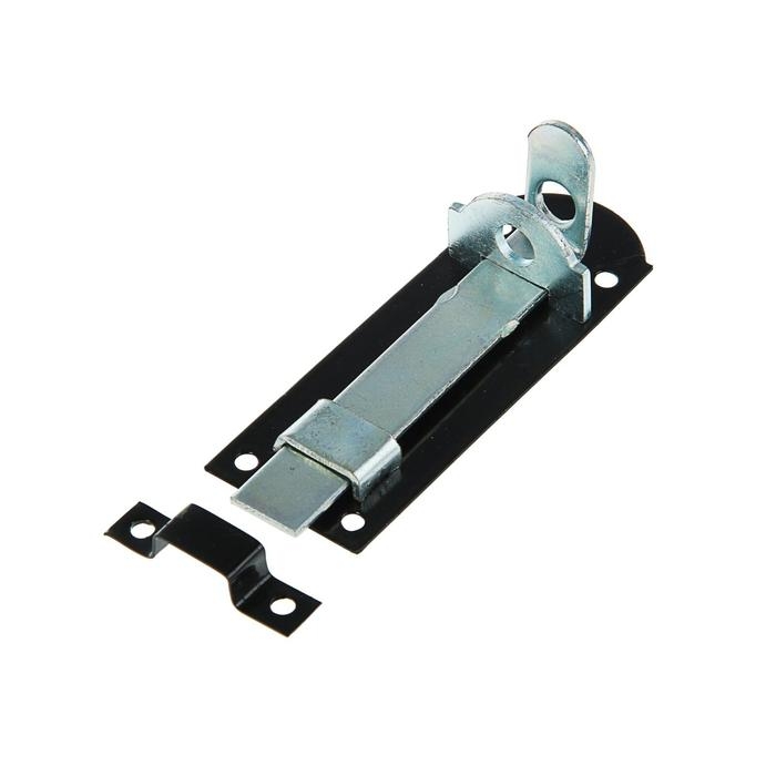 Задвижка дверная плоская 10 см, 2мм, оцинков/крашеная Задвижка дверная плоская 10 см, 2мм, оцинков/крашеная