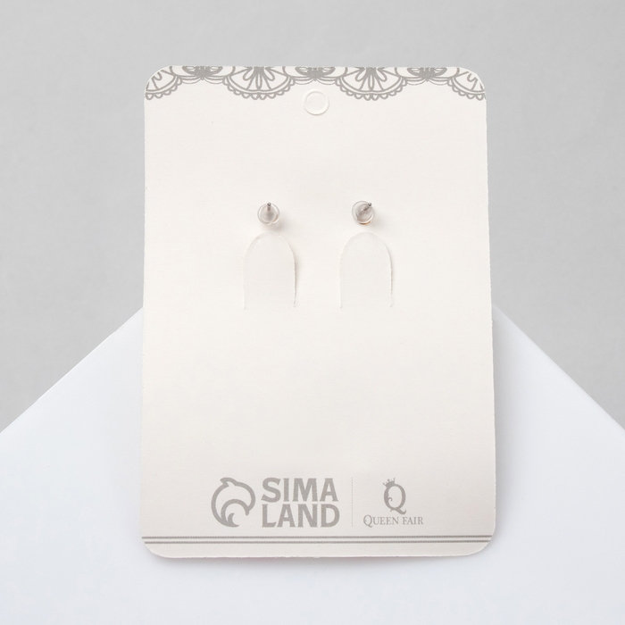 Серьги с жемчугом «Нежность» круг с бусиной, цвет белый в золоте Серьги с жемчугом «Нежность» круг с бусиной, цвет белый в золоте