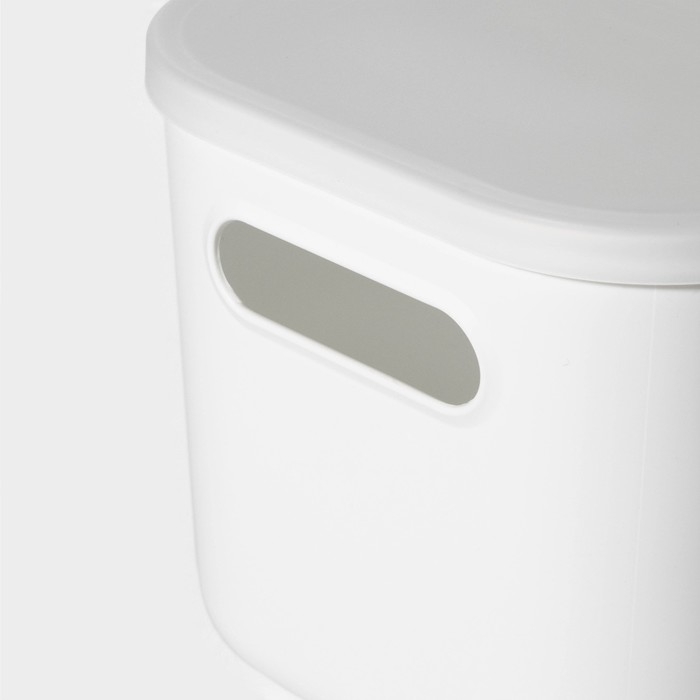 Контейнер для хранения с крышкой LaDо́m «Лёгкость», 25,7×18×16 см, цвет белый Контейнер для хранения с крышкой LaDо́m «Лёгкость», 25,7×18×16 см, цвет белый