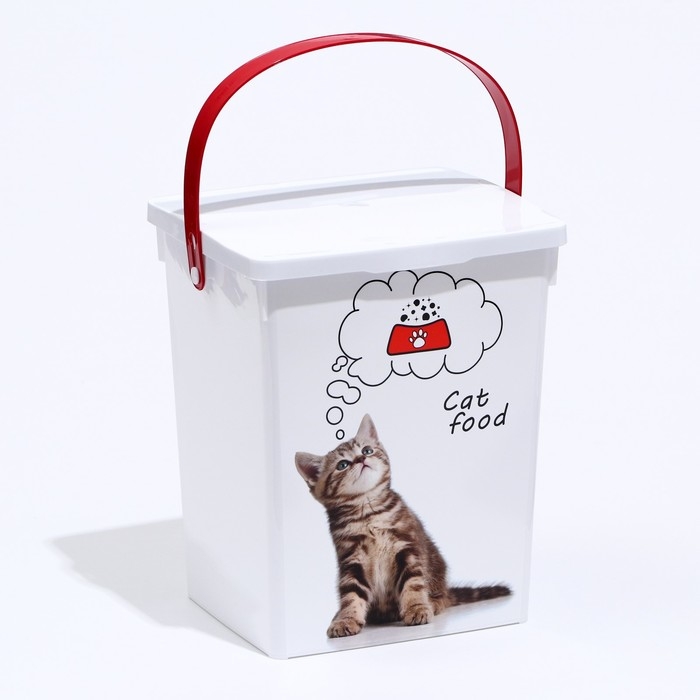 Контейнер для корма животных  Контейнер для корма животных "Кошки" , 19,6 х 16,7 х 23       5 л