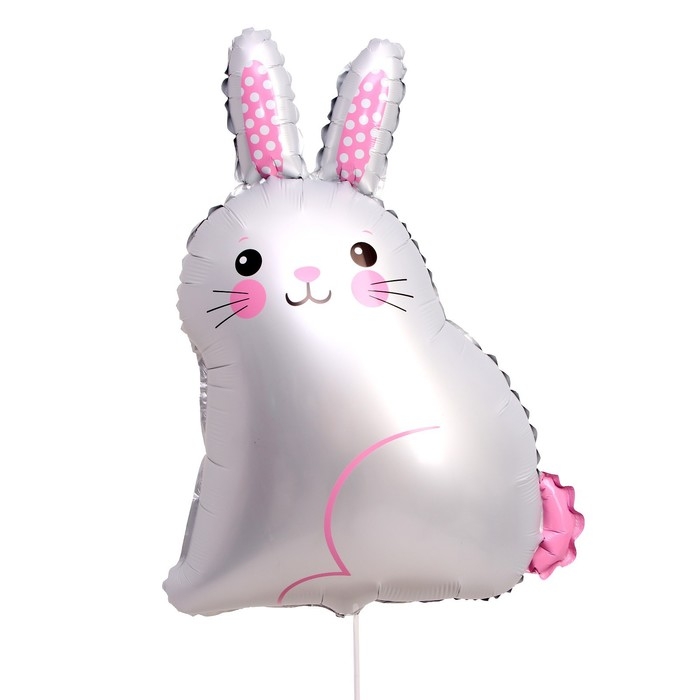Шар фольгированный 30 Шар фольгированный 30" «Белый зайка»