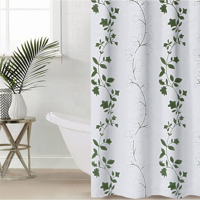 Штора для ванной комнаты Доляна «Вьюнок», 180×180 см, EVA Штора для ванной комнаты Доляна «Вьюнок», 180×180 см, EVA