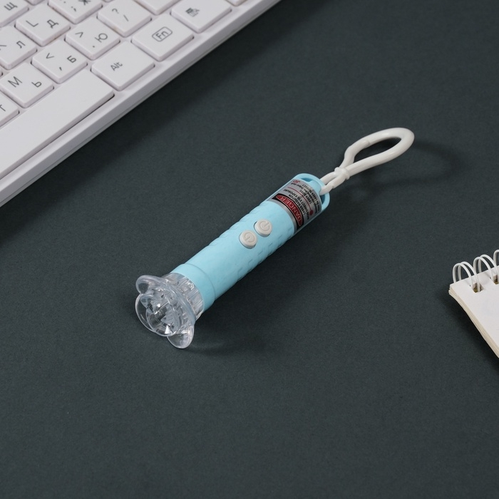 Указка лазерная+фонарик Указка лазерная+фонарик "Голубая" 3 режима светит, мигает, лазер LR44х3 шт 3х3х9 см