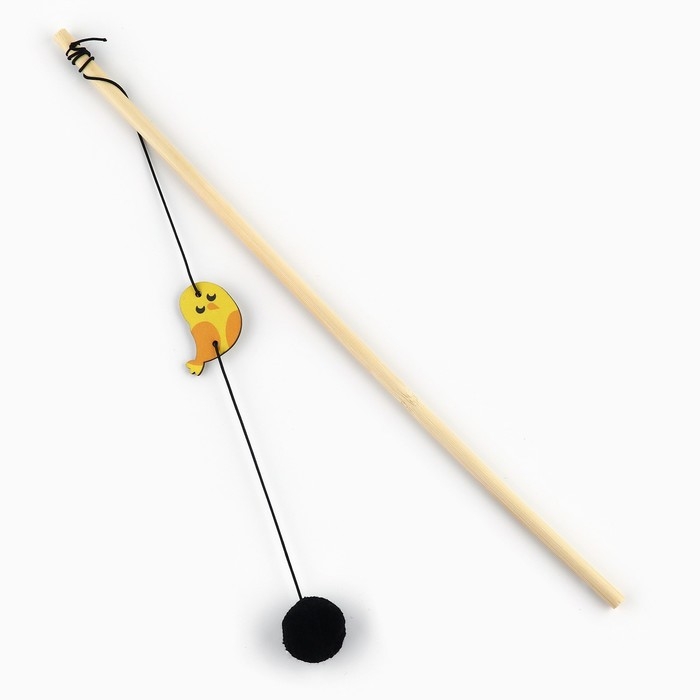 Дразнилка с деревянной подвеской «Птичка», 4 см Дразнилка с деревянной подвеской «Птичка», 4 см