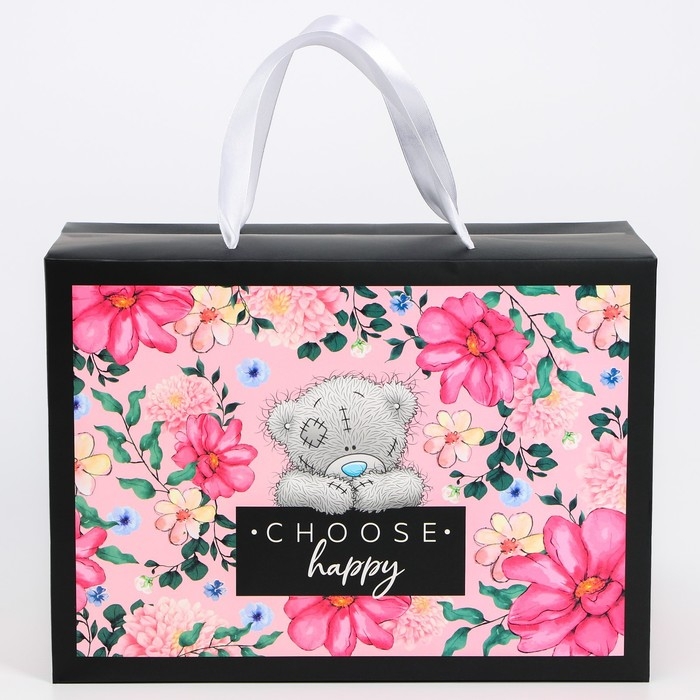 Пакет-коробка, 28 х 20 х 13 см Пакет-коробка, 28 х 20 х 13 см "Choose happy", упаковка, Me To You