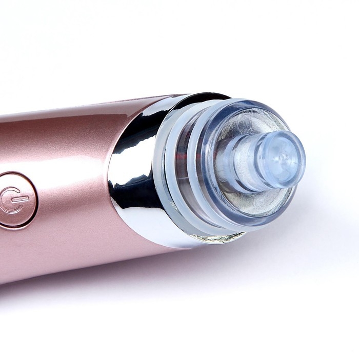 Вакуумный массажёр для чистки лица Luazon LMZ-050, 4 насадки, АКБ, розовый Вакуумный массажёр для чистки лица Luazon LMZ-050, 4 насадки, АКБ, розовый