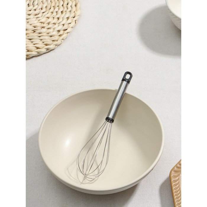 Набор венчиков для взбивания Доляна «Помощник», 3 шт: 19 см, 24 см, 29 см, цвет серебристый