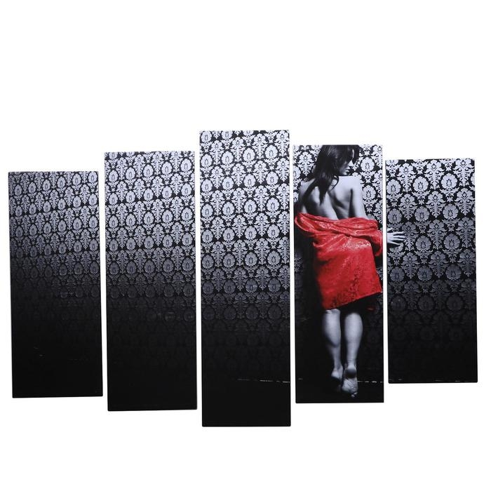 Картина модульная на подрамнике  Картина модульная на подрамнике "Леди" 80х130 см(1-79*23, 2-69*23, 2-60*)