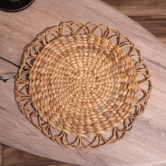 Коврик плетёный круглый 38 см