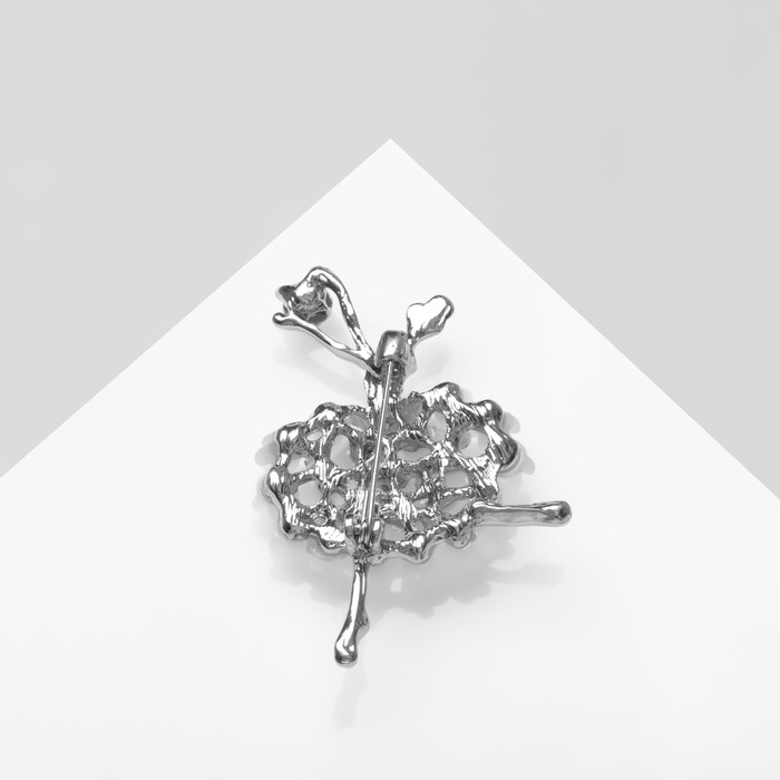 Брошь «Балерина» женственность, цвет розовый в серебре Брошь «Балерина» женственность, цвет розовый в серебре