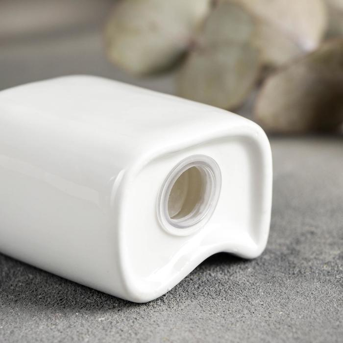 Набор для специй фарфоровый Magistro «Бланш», 3 предмета: солонка 65 мл, перечница 60 мл, ёмкость для зубочисток, цвет белый Набор для специй фарфоровый Magistro «Бланш», 3 предмета: солонка 65 мл, перечница 60 мл, ёмкость для зубочисток, цвет белый