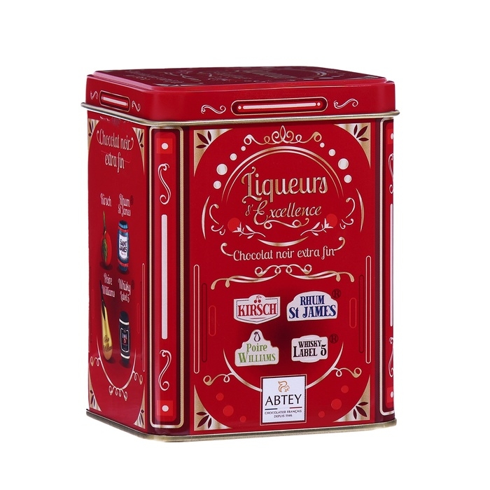 Новый год. Шоколад фигурный BOITE METAL VINTAGE, с ликёром, 19 шт*13 г Новый год. Шоколад фигурный BOITE METAL VINTAGE, с ликёром, 19 шт*13 г