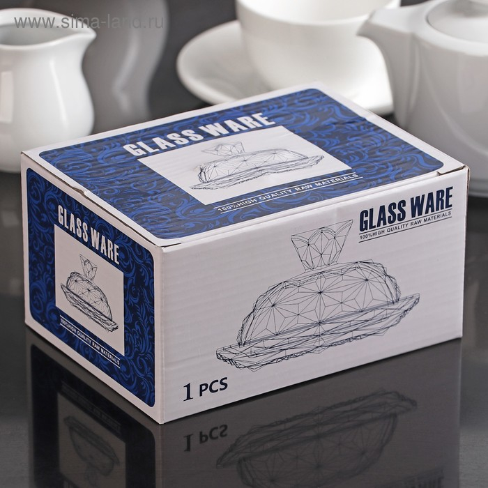 Маслёнка стеклянная «Ананас», 12×15×9,7 см Маслёнка стеклянная «Ананас», 12×15×9,7 см