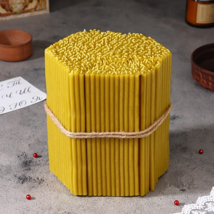 Свечи церковные медовые №100, упаковка 2кг, парафин + медовое масло Свечи церковные медовые №100, упаковка 2кг, парафин + медовое масло