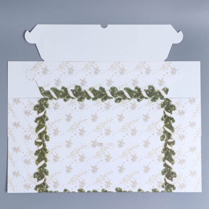 Коробка складная на 12 капкейков с окном «С Новым годом!» 32,8 х 25,6 х 10 см, Новый год Коробка складная на 12 капкейков с окном «С Новым годом!» 32,8 х 25,6 х 10 см, Новый год