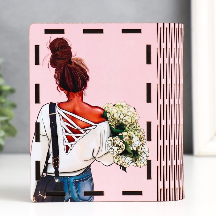 Шкатулка-книга  Шкатулка-книга "Девушка" 14х12х5 см