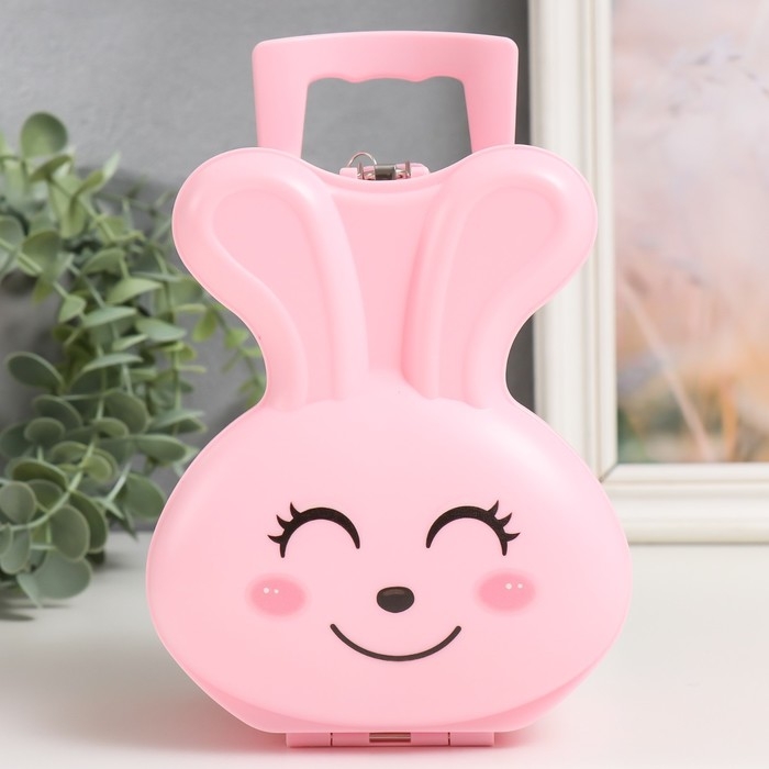 Копилка пластик с замочком Копилка пластик с замочком "Зайка. Эмоции" МИКС 11,5х9х14,5 см