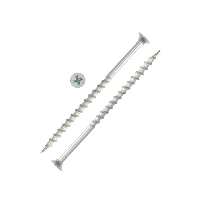 Саморез 4,2х76, потай, крупная резьба,шлиц PH2, белый цинк, 2850 шт, 12 кг. Саморез 4,2х76, потай, крупная резьба,шлиц PH2, белый цинк, 2850 шт, 12 кг.