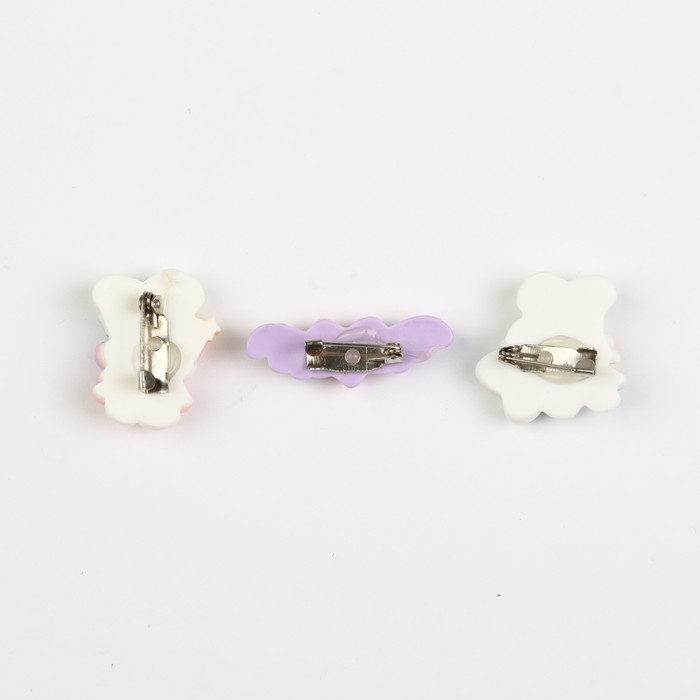 Набор пластиковых значков "Ты милашка", 3 шт, 2,3 х 2,2 см