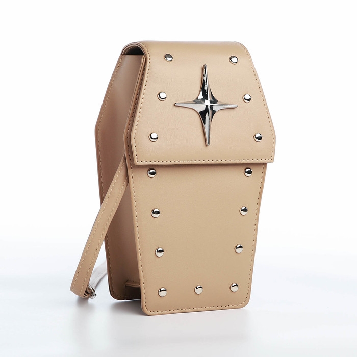 Сумка молодёжная на магните, цвет бежевый Сумка молодёжная на магните, цвет бежевый