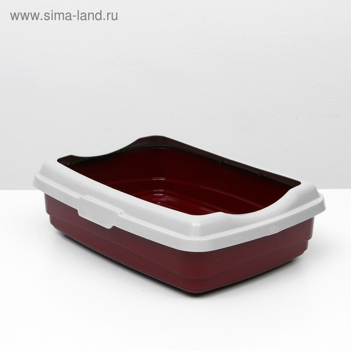 Лоток большой с бортиком Atlantis  Лоток большой с бортиком Atlantis "Стандарт", 43 х 33 х 12,5 см, красный,