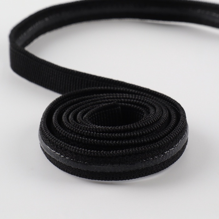 Резинка с силиконом, 8 мм, 10 ± 1 м, цвет чёрный Резинка с силиконом, 8 мм, 10 ± 1 м, цвет чёрный