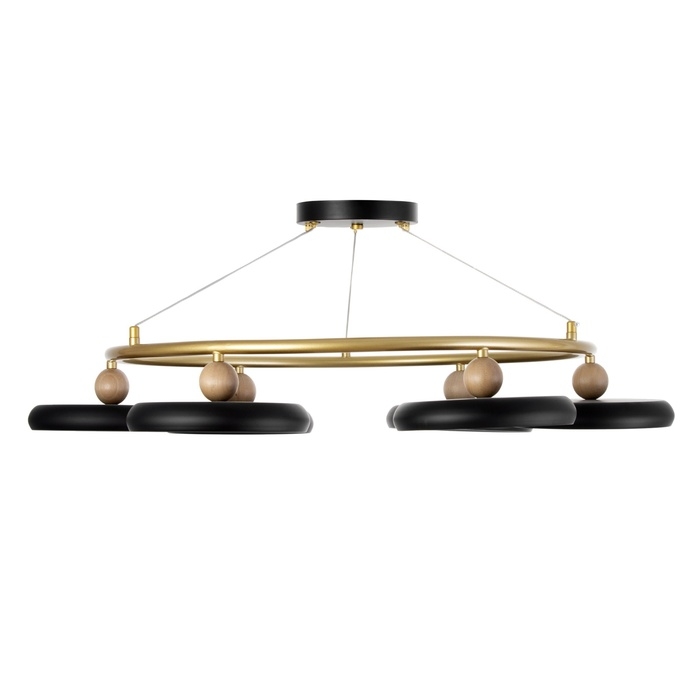 Люстра Люстра "Моника" 6хLED 144Вт 3000-6000К черно-золотой 78х78х100 см