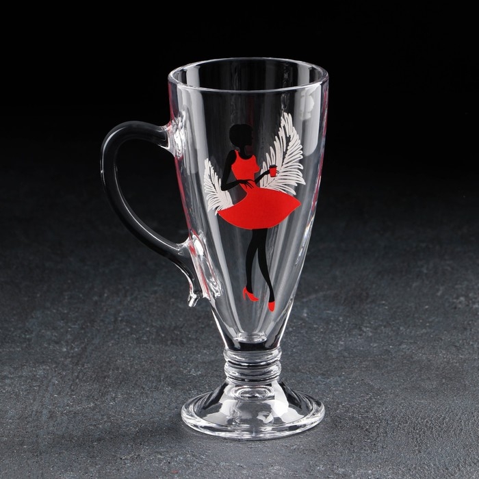 Кружка стеклянная «Мисс», для чая/кофе, 250 мл, МИКС Кружка стеклянная «Мисс», для чая/кофе, 250 мл, МИКС