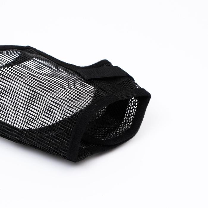 Намордник сетчатый с двойной фиксацией, размер L (длина по носу 6 см, обхват морды 25 см), чёрный Намордник сетчатый с двойной фиксацией, размер L (длина по носу 6 см, обхват морды 25 см), чёрный