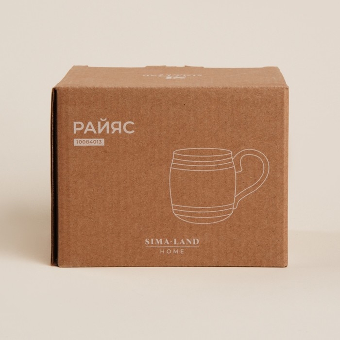 Кружка керамическая SL Home «Райяс», 500 мл, цвет бежевый Кружка керамическая SL Home «Райяс», 500 мл, цвет бежевый