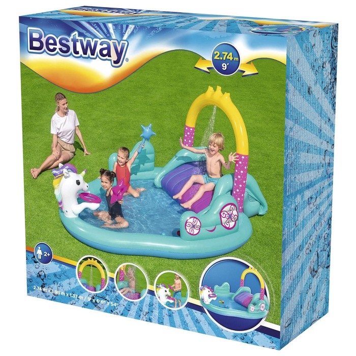 Игровой центр «Волшебный единорог», 274 х 198 х 137 см, 53097 Bestway Игровой центр «Волшебный единорог», 274 х 198 х 137 см, 53097 Bestway