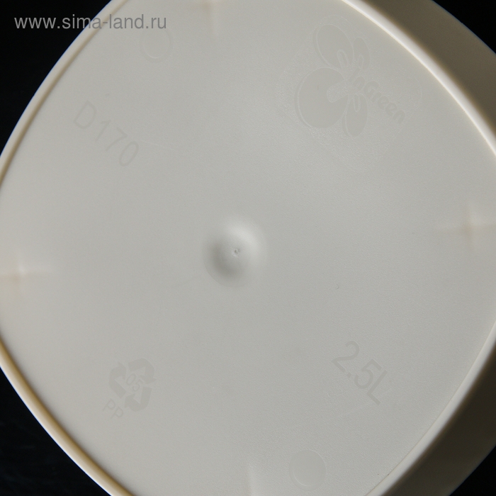 Горшок для цветов с прикорневым поливом Amsterdam, 2,5 л, цвет сливочный Горшок для цветов с прикорневым поливом Amsterdam, 2,5 л, цвет сливочный