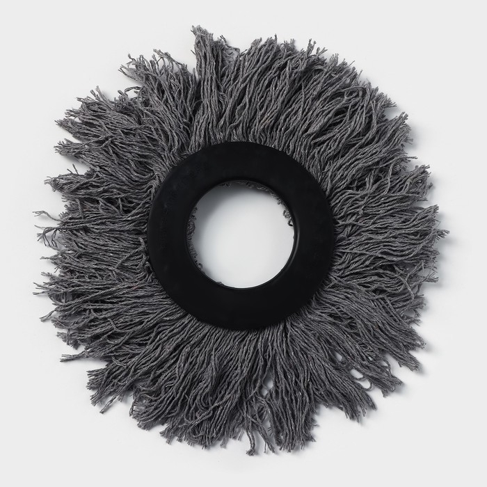 Насадка для швабры с отжимом - центрифугой, хлопок, 15,6×2 см, цвет серый Насадка для швабры с отжимом - центрифугой, хлопок, 15,6×2 см, цвет серый