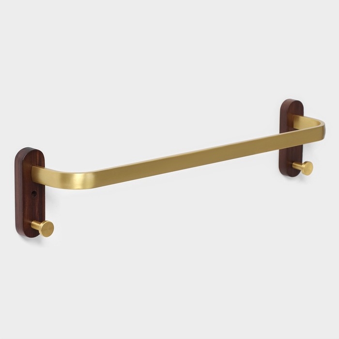 Держатель для полотенец Stölz Hölzern Premiere 50 см, ореховое дерево, алюминий, цвет коричневый Держатель для полотенец Stölz Hölzern Premiere 50 см, ореховое дерево, алюминий, цвет коричневый