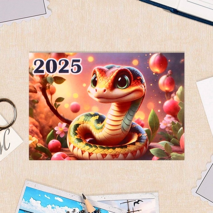 Набор карманных календарей Набор карманных календарей "Символ года - 2" 2025 год, 7 х 10 см, 15 штук