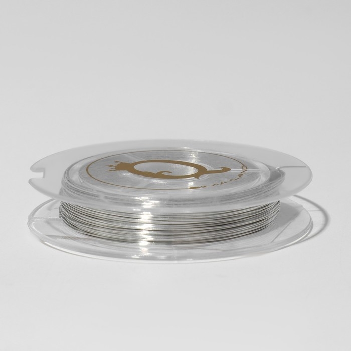 Проволока на бобине, d=0.3мм, L=10м, цвет серебро Проволока на бобине, d=0.3мм, L=10м, цвет серебро