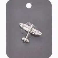 Значок &laquo;Самолёт&raquo;, цвет серебро
