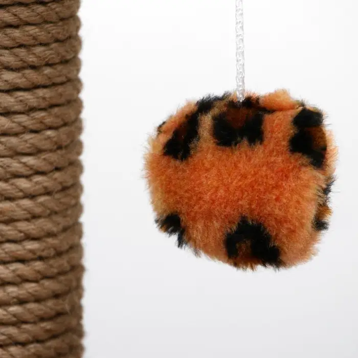 Когтеточка малая &laquo;Арена&raquo; с игрушкой, 40&times;40&times;55 см, джут, леопард