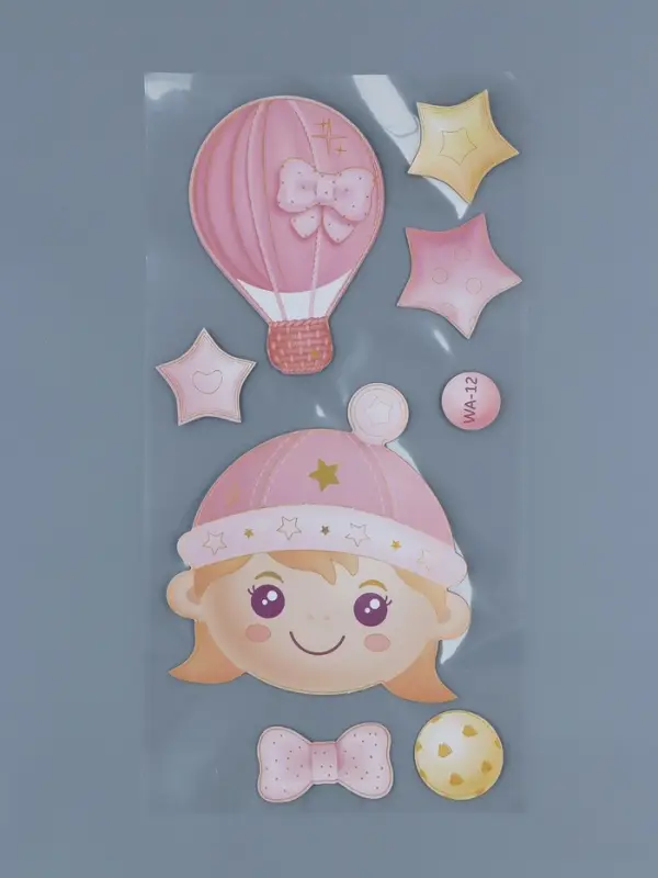 Наклейка интерьерная Наклейка интерьерная "Малышка в розовом" 31х60 см