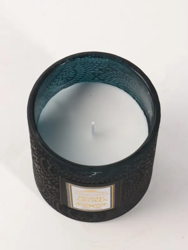 Свеча ароматическая в стекле HOME AROMA 200 г, 8.5&times;8.5&times;10 см, цветочная пыльца и воск