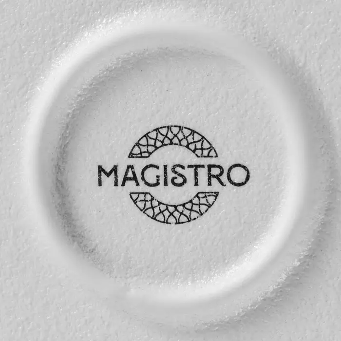 Тарелка Magistro Line, d=20.5 см, фарфор, белая